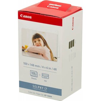  Набор для печати Canon KP-108IN (3115B001) 10x15/108л./белый для сублимационных принтеров 