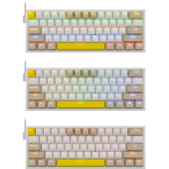  Клавиатура Redragon Fizz Rainbow бежевая-желтая (72596) 