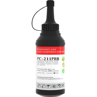  Тонер Pantum PC-211PRB черный флакон 65гр. для принтера Series P2200/2500/M6500/6550/6600 