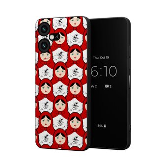  Силиконовый чехол Mcover для Tecno Pova Neo 3 (Техно Пова Нео 3), с принтом Много матрешек 