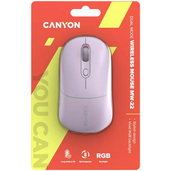  Мышь беспроводная Canyon MW-22 (CNS-CMSW22PR) Розовый (Pearl Rose) 