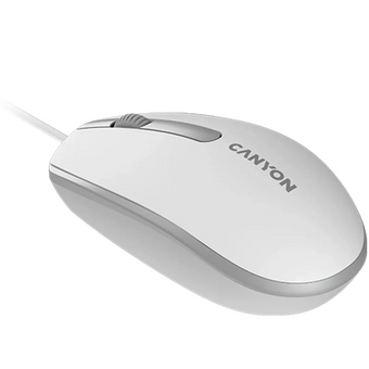 Мышь проводная Canyon M-10 (CNE-CMS10WG) Белый/Серый (White Gray) 