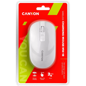  Мышь беспроводная Canyon MW-18 (CNS-CMSW18PW) Белый 