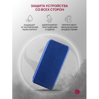  Чехол книжка Book на Xiaomi Redmi A5 (4G) 2025, Poco C71 (4G) защитный, противоударный, с магнитом, синий (Редми А5, Поко С71) 