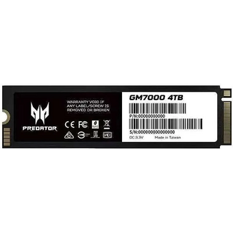  SSD Acer Predator GM7000 BL.9BWWR.107 4TB M.2 2280 NVMe 1.4 PCIe Gen4х4 7400/6700 мб/с Dram Cache 
