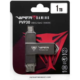  Внешний SSD Patriot PVP30 Viper (PVP301TB28UDG), 1ТБ, черный 