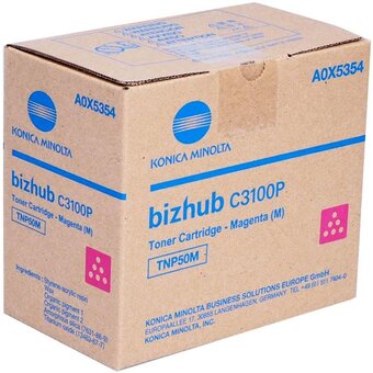  Тонер Konica-Minolta bizhub (A0X5354) C3100P красный TNP-50M 