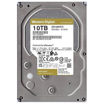  HDD Western Digital Gold (WD103KRYZ) 10ТБ 3,5" 7200RPM 512MB (SATA III) 