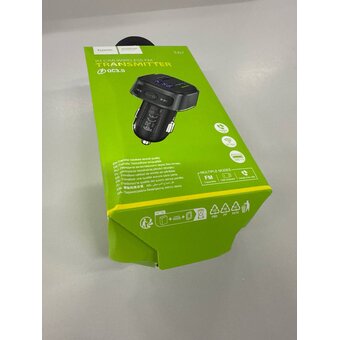  УЦ АЗУ Bluetooth FM-трансмиттер HOCO E67 Fighter QC3.0 car, black (плохая упаковка) 