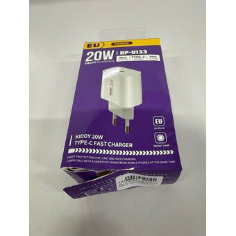  УЦ СЗУ REMAX RP-U133 Kiddy Series 20W 1C Fast Charger белый (плохая упаковка) 