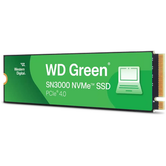  SSD WD Green SN3000 WDS200T4G0E, 2000GB, M.2(22x80mm), NVMe, PCIe 4.0 x4, QLC, R/W 5000/4200MB/s, TBW 250, DWPD 0.1 (12 мес.) 