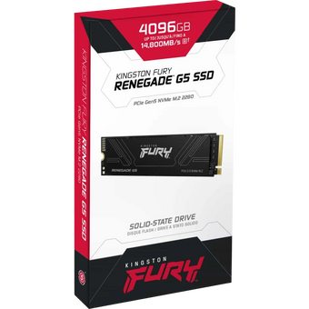  SSD Kingston Fury Renegade G5 (SFYR2S/4T0) 4Tb M.2 2280, PCI-E 5.0 x4, 3D TLC, 14800/14000Mbs, 4000TBW, DRAM 
