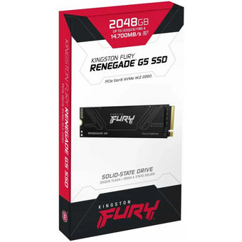  SSD Kingston Fury Renegade G5 (SFYR2S/2T0) 2Tb M.2 2280, PCI-E 5.0 x4, 3D TLC, 14700/14000Mbs, 2000TBW, DRAM 