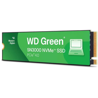  SSD WD Green SN3000 WDS100T4G0E, 1000GB, M.2(22x80mm), NVMe, PCIe 4.0 x4, QLC, R/W 5000/4200MB/s, TBW 150, DWPD 0.1 (12 мес.) 