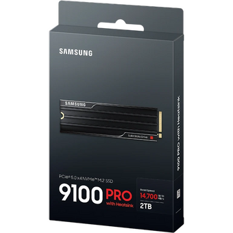  SSD Samsung 9100 Pro (MZ-VAP2T0CW), 2TB M.2, PCI-E 5.0 x4, TLC 3D NAND R/W - 14800/13400 MB/s с радиатором 