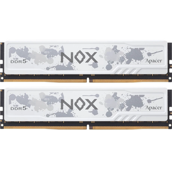  ОЗУ APACER NOX (AH5U64G62C532MWAA-2) DDR5 DIMM 6200-40 2048x8 64GB 1.35V OC White DDR5 w/HS RP-K2 