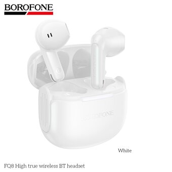  Наушники bluetooth BOROFONE FQ8 High true wireless белый 