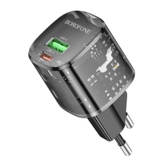  УЦ СЗУ BOROFONE BN17 Sunlight PD20W+QC3.0 charger EU черный (плохая упаковка) 
