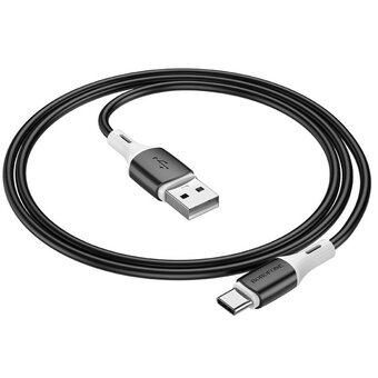  УЦ Дата-кабель BOROFONE BX79 silicone charging Type-C, 1м черный (плохая упаковка) 
