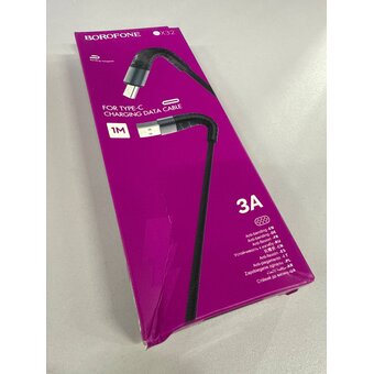  УЦ Дата-кабель BOROFONE BX32 Munificent Type-C 1м (чёрный) (плохая упаковка) 