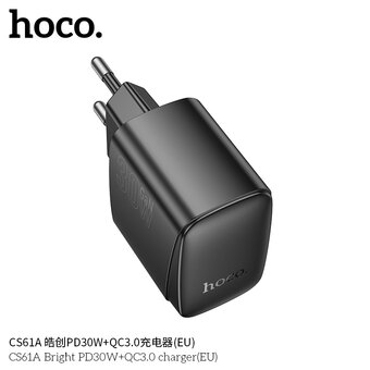  СЗУ HOCO CS61A Bright PD30W+QC3.0 черный 