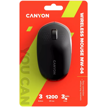  Мышь беспроводная Canyon MW-04 (CNS-CMSW04B) Черный 