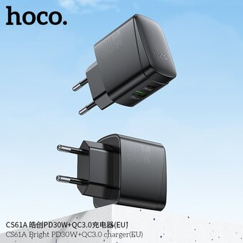  СЗУ HOCO CS61A Bright PD30W+QC3.0 черный 
