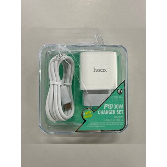  УЦ СЗУ HOCO C76A Pro Majestic single port PD30W charger set Type-C to Type-C белые (плохая упаковка) 