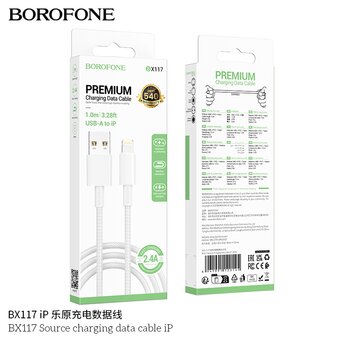  Дата-кабель BOROFONE BX117 Source iP белый 