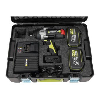  Гайковёрт WORX Professional WU272 ударный 2АКБ+ЗУ 