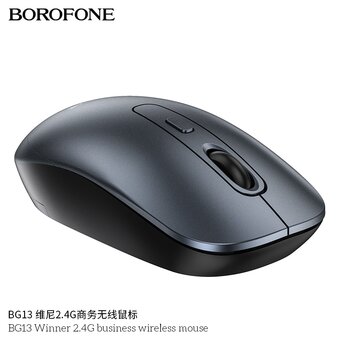  Мышь BOROFONE BG13 Winner 2.4G черно-серый 