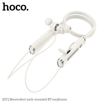  Наушники bluetooth HOCO ES72 Benevolent neck-mounted BT earphones молочно-белый 