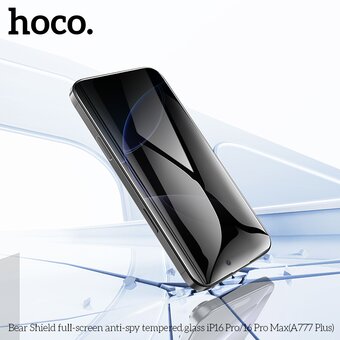  Защитное стекло HOCO full-screen anti-spy tempered glass iPhone 16 Pro черный 6942007655866 