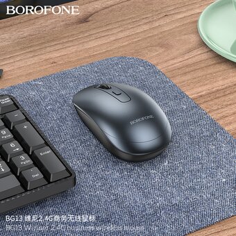  Мышь BOROFONE BG13 Winner 2.4G черно-серый 