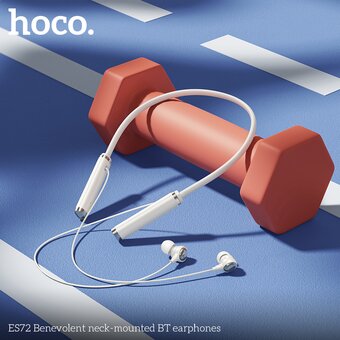  Наушники bluetooth HOCO ES72 Benevolent neck-mounted BT earphones молочно-белый 