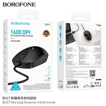 Мышь BOROFONE BG17 Morning черный 
