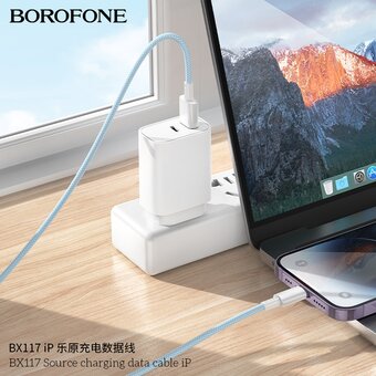  Дата-кабель BOROFONE BX117 Source iP белый 