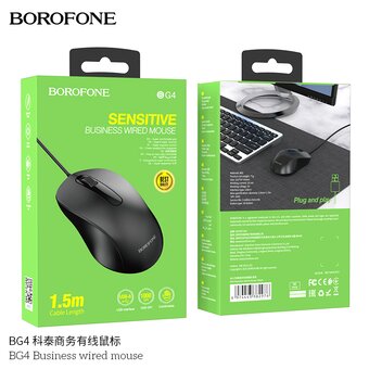  Мышь BOROFONE BG4 черный 