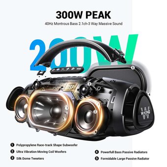  Портативная колонка W-King X20 черный 