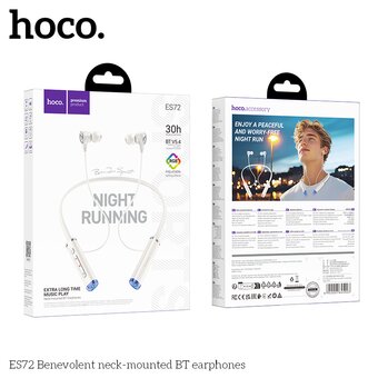  Наушники bluetooth HOCO ES72 Benevolent neck-mounted BT earphones молочно-белый 