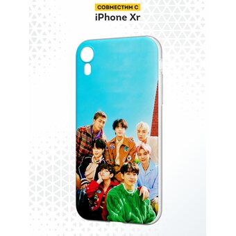  Силиконовый чехол DesignOnCase для iPhone XR (Айфон ХР), с принтом БТС общее фото 