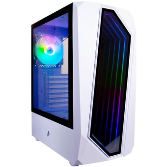  Корпус 1STPLAYER Infinite Space IS6 White (IS6-WH-1F1-W) / ATX, TG / 1x120mm LED fan inc. 