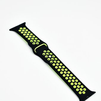  Ремешок Apple Watch Nike 44/42мм чёрный/салатовый 2 