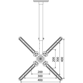  Кронштейн Cactus CS-CP07 черный 
