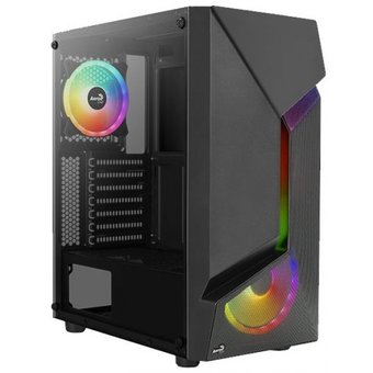  Корпус AeroCool SCAPE-G-BK-v2 (4711099471546) MidiTower ATX Black 2x140mm FRGB fan + 1*120mm FRGB fan 