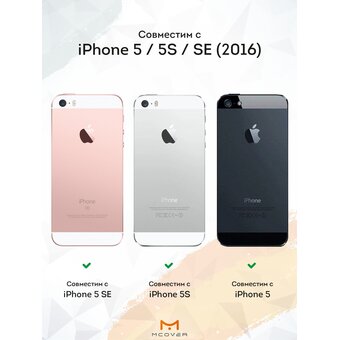  Силиконовый чехол Mcover для iPhone 5/5s/SE (Айфон 5, 5с и СЕ), с принтом Фиолетовый лабубу 