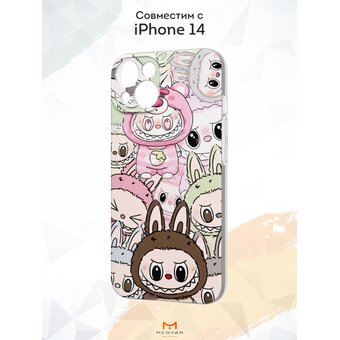  Силиконовый чехол Mcover для iPhone 14 (Айфон 14), с принтом Лабабу граффити 