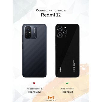  Силиконовый чехол Mcover для Redmi 12 (Редми 12), с принтом Бомбардиро Крокодило 