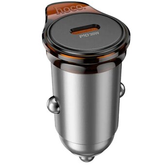  Автомобильное ЗУ HOCO NZ16// PD/ 1 USB/ Выход: 30W/ металлик 
