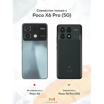  Силиконовый чехол Mcover для Poco X6 Pro (5G) (Поко Икс 6 Про 5Джи), с принтом Лабубу в шапке 